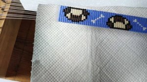 Как закончить браслет из бисера сплетенный на самодельном станке / Вариант застёжки 2