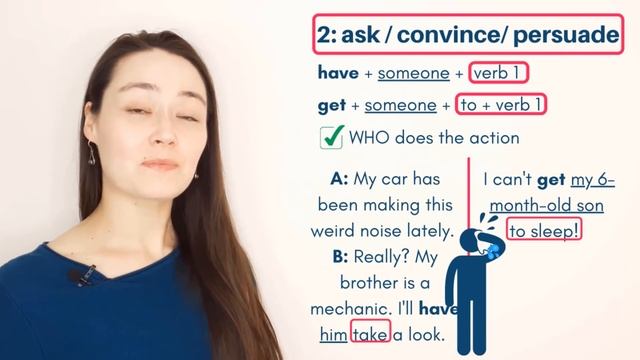 CAUSATIVE VERBS - HAVE | GET | MAKE | LET - English grammar lesson смотреть онлайн