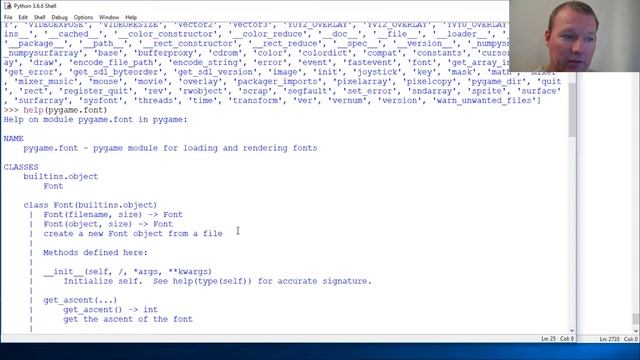 Python Basics Pygame Font Module смотреть онлайн