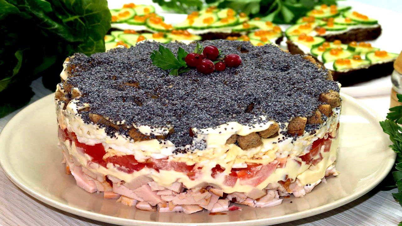 Оригинальный и очень вкусный салат "Курица под кайфом" смотреть онлайн
