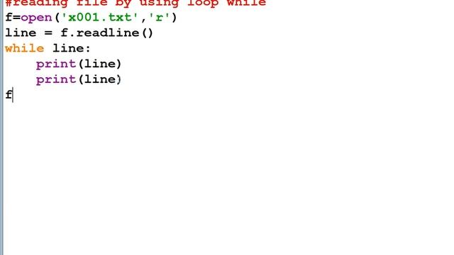 Python reading a file using while loop смотреть онлайн