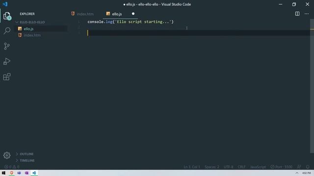 'ello 'ello 'ello In JavaScript