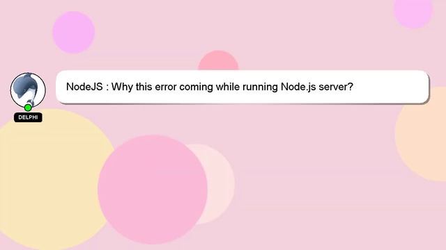 NodeJS : Why this error coming while running Node.js server? смотреть онлайн