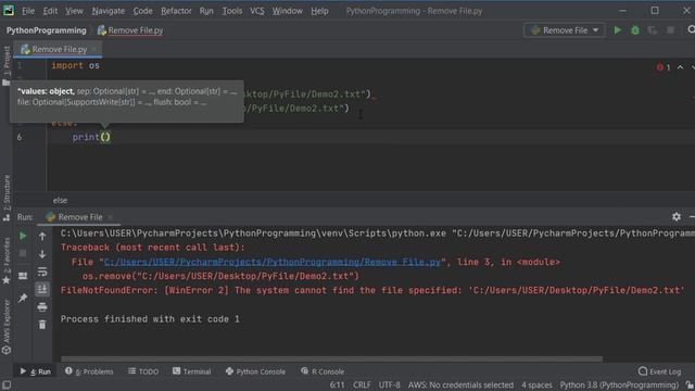 Python 71: Remove and Delete Files смотреть онлайн