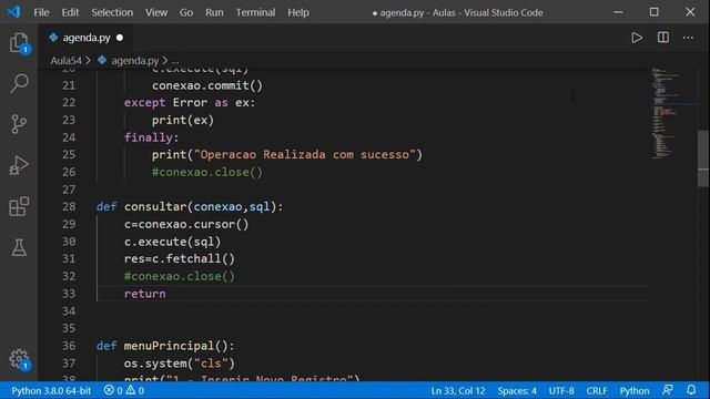 Criando uma agenda com banco SQLite #p2 - Curso de Python #54 смотреть онлайн