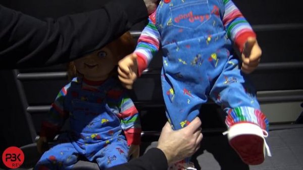 TOTS Trick or Treat Studios Childs Play Chucky Good Guys Doll vs Garrett Zima Custom Chucky Doll