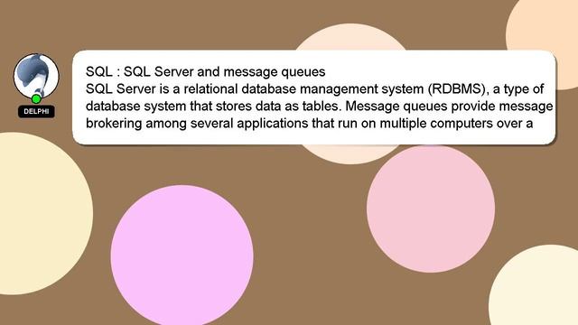 SQL : SQL Server and message queues смотреть онлайн