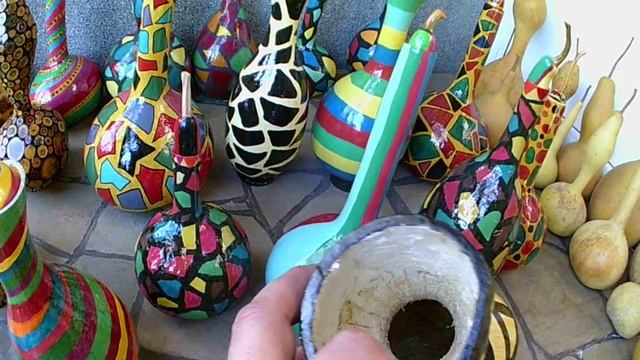 Лагенария - бутылочная тыква. Поделки своими руками. смотреть онлайн