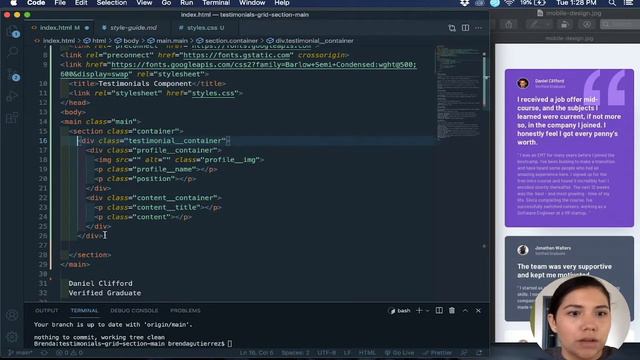 Testimonial Grid Section| Frontend Mentor Challenge | Part 2 HTML Setup смотреть онлайн