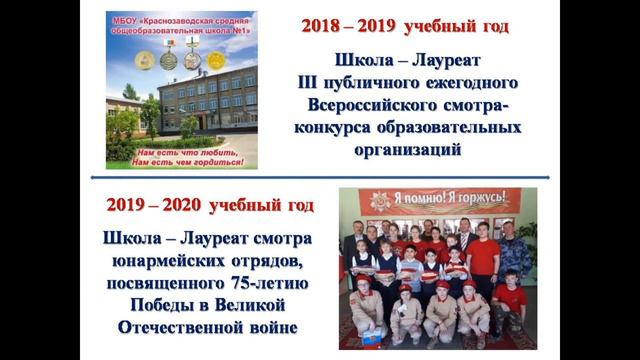 Видеоприглашение от руководителя МБОУ "Краснозаводская средняя общеобразовательная школа №1" смотреть онлайн