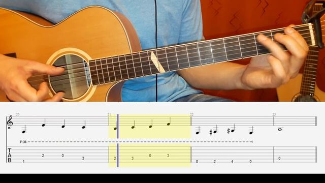 Шагающий бас в фингерстайле. Урок + табы смотреть онлайн