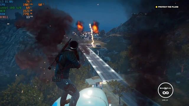 JUST CAUSE 3 on intel UHD620 (i3 8130U) смотреть онлайн