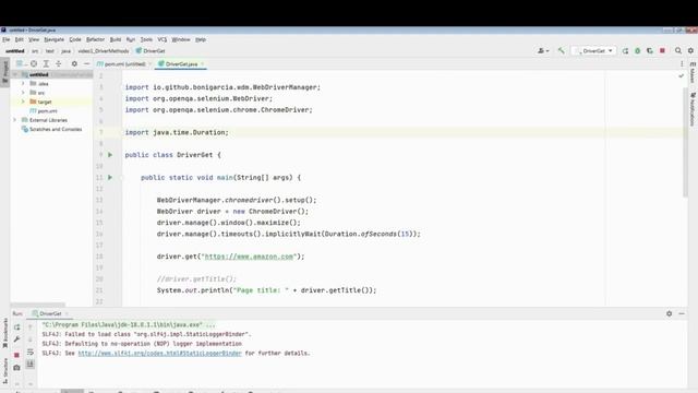 Selenium Driver Get Method | JAVA смотреть онлайн