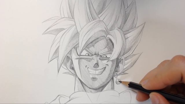 ASMR | Pencil Drawing + LIVE Tutorial | Goku Black Rose - 2 Videos in 1 смотреть онлайн
