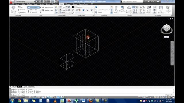AutoCAD 2011 - 3D Union Subtract and Intersection смотреть онлайн