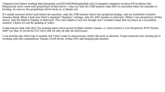 DisplayLink USB monitor with Ubuntu 14.04 and nVidia GPU (2 Solutions!!) смотреть онлайн
