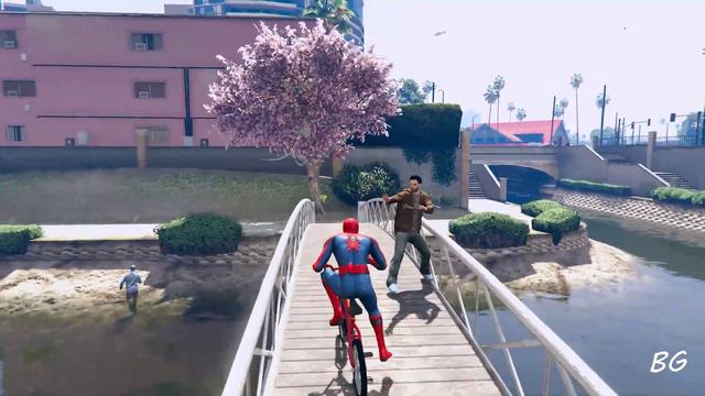 GTA 5 Spiderman Bmx Parkour Jumps Vol.45 (Euphoria Ragdolls) смотреть онлайн
