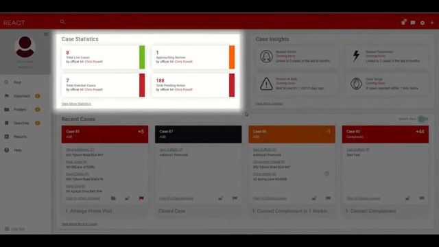 REACT v5 - Case Statistics Panel смотреть онлайн