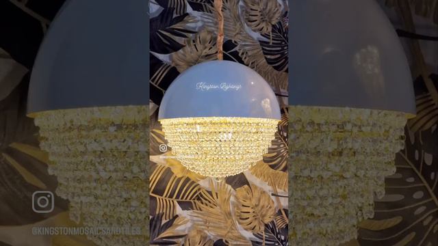 Crystal Pendant Ceiling Light with Matching Floor & Table Lamp with colour Changing Features смотреть онлайн