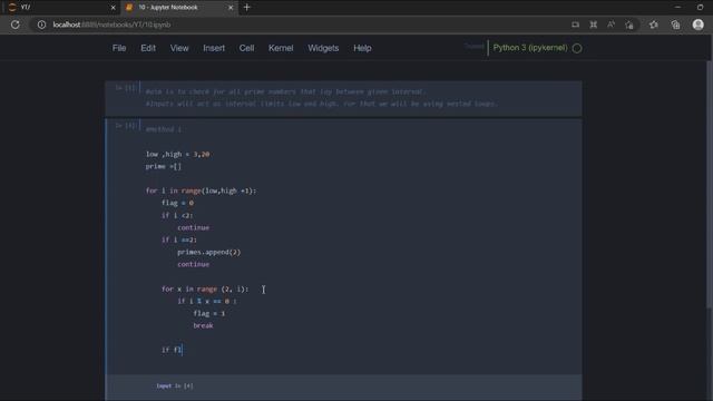Python Program to Print Prime Numbers In a Given Range. смотреть онлайн
