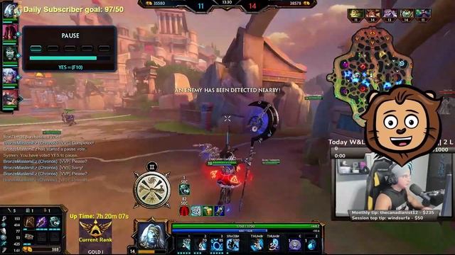 CHRONOS (4) BRONZE TO MASTERS 26 HOUR SMITE CHALLENGE GAME 12 смотреть онлайн