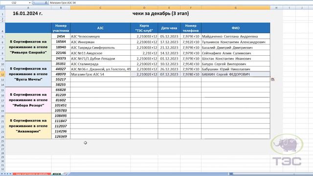 Итоги третьего розыгрыша от Торгового дома «ТЭС» по акции «Отдых с ТЭС 2» смотреть онлайн