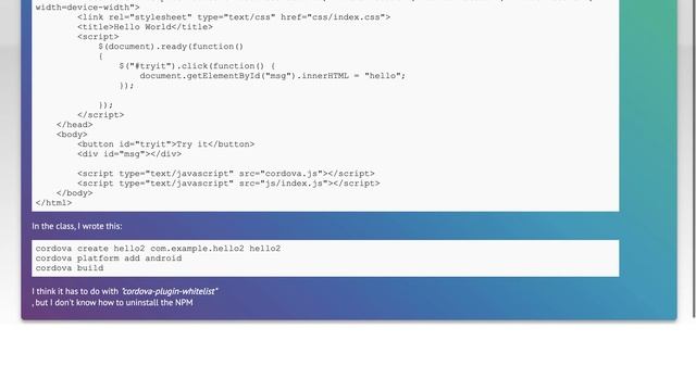 Cordova error: Refused to execute inline script because it violates the following Content Securi... смотреть онлайн