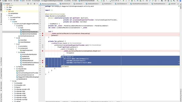 Coroutines + Flow + Room Database + Retrofit + Dagger with Kotlin and MVVM - Part 3 смотреть онлайн