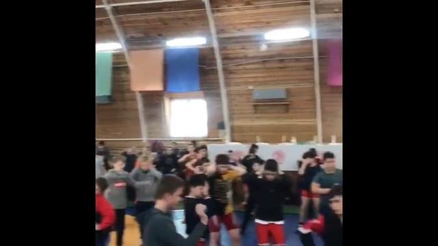 Вот так дружно проводилась разминка перед турниром в Спарте! смотреть онлайн