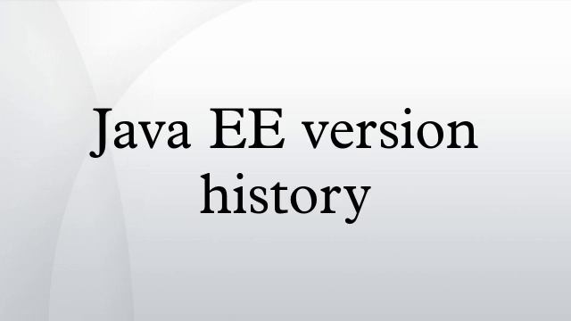 Java EE Version History