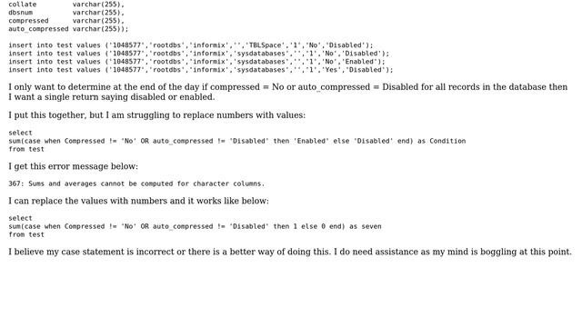 Databases: case statement using characters for sum value (2 Solutions!!) смотреть онлайн