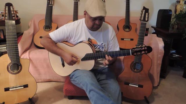 Neris Gonzalez plays the new Martinez Acoustic Electric/Electric Crossover Guitar смотреть онлайн