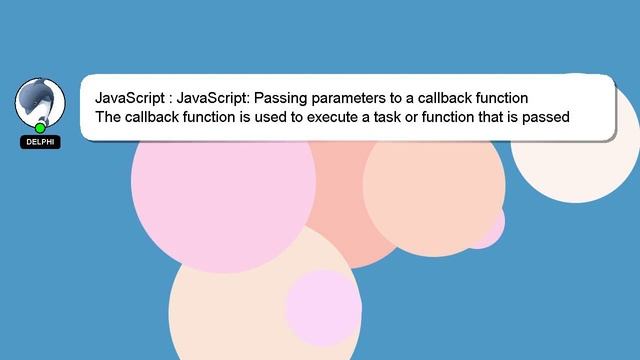 JavaScript : JavaScript: Passing parameters to a callback function смотреть онлайн
