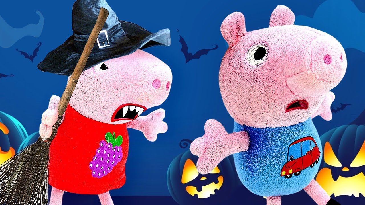 Свинка Пеппа и Джордж готовятся к празднику ХЭЛЛОУИН! Мама Свинка шьет костюмы на Halloween смотреть онлайн