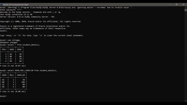 INTRODUCTION TO MySQL CLASS-17 (OPERATORS USED IN MySQL PART-2) смотреть онлайн