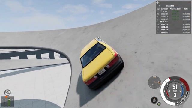 Like a Rollercoaster (Time Trial: Easy Skycurve - Gridmap v2) | BeamNG.drive on PC смотреть онлайн