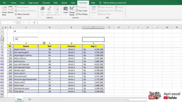 Belajar Excel 35 Cara Auto Filter / filter otomatis VBA Macro di Excel смотреть онлайн