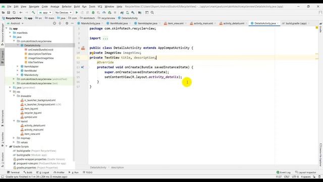 Recyclerview part-4 | set onClickListener in recyclerview to go another activity | Android studio смотреть онлайн