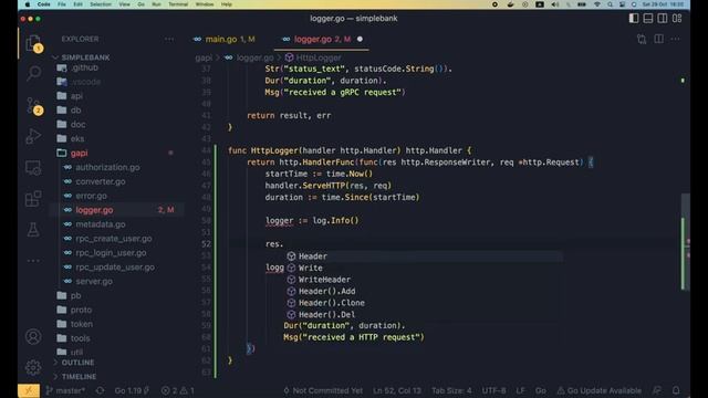 [Backend #53] How to write HTTP logger middleware in Go смотреть онлайн
