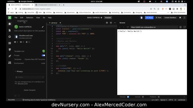 AM Coder - Code in The Cloud - Demonstrating with CodeSandBox.io смотреть онлайн