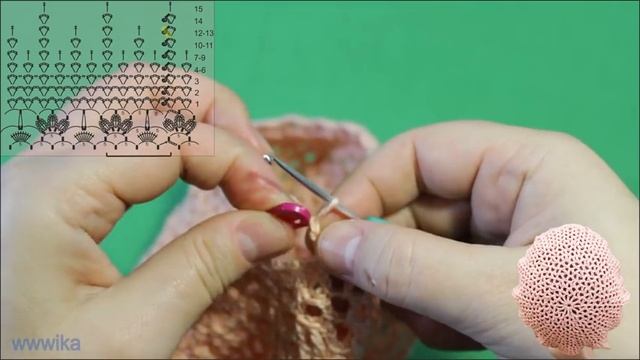 Летний берет крючком для начинающих 2 часть #берет_крючком Вяжем по схемам смотреть онлайн