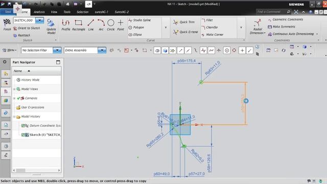 NX CAD Sketch Beginners Tutorial#14 | Sketch Exercise | Practice | demo смотреть онлайн