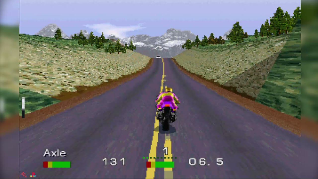 Road Rash (1994) PS 1. Level 3 : Sierra Nevada. Super Bike Corsair Raven N 600cc смотреть онлайн