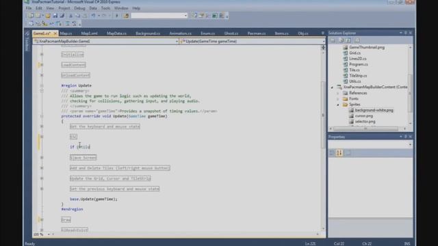 How to build a Pacman game in XNA - 26. MapBuilder - Collision смотреть онлайн