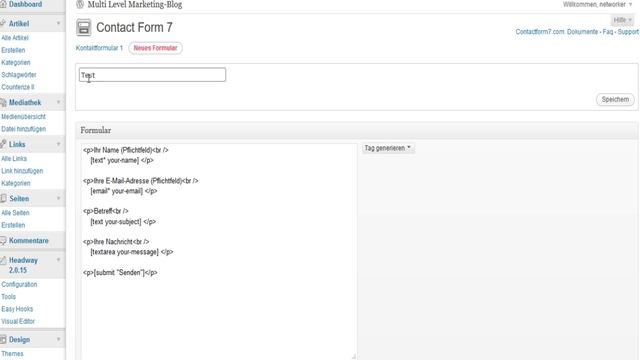 Wordpress Kontaktformular erstellen [Plugin Contact Form 7] смотреть онлайн