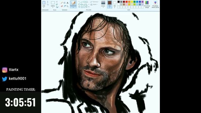 Painting Photorealism On MS Paint (Aragorn)