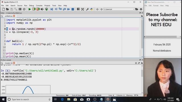 Math, Python Series 26 - Normal distribution 数据正态分布 смотреть онлайн