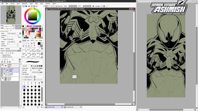 10 Minutes Drawing Spider-Man Symbiote Suit in Paint Tool Sai 2 смотреть онлайн