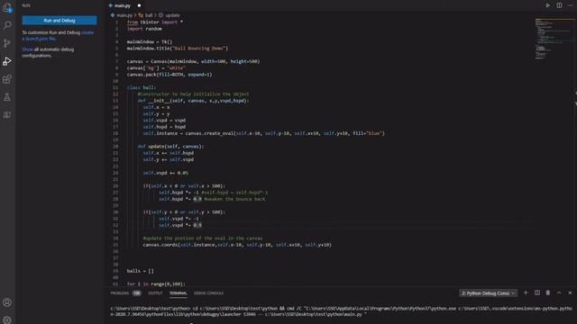 10CC414 - Python 3 - Crash Course - Making the Balls Bounce смотреть онлайн