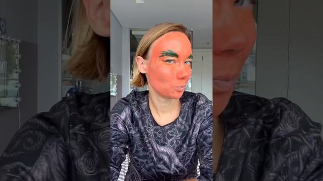 5 min Halloween Makeup ? #crazy #pumpkin #halloween #makeup #shorts смотреть онлайн